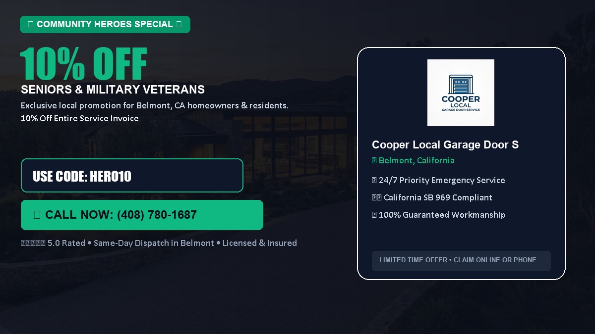 10% OFF Senior Citizens (65+) & Military / Veteran Community Discount in Belmont, CA